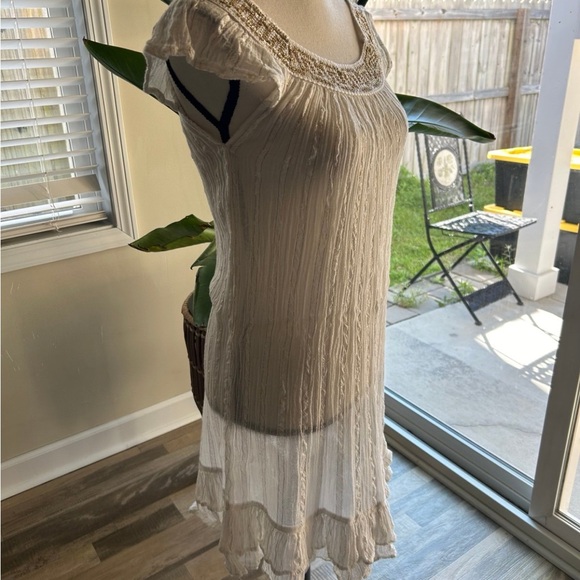 Sheer white and gold greek style dress - Picture 4 of 4